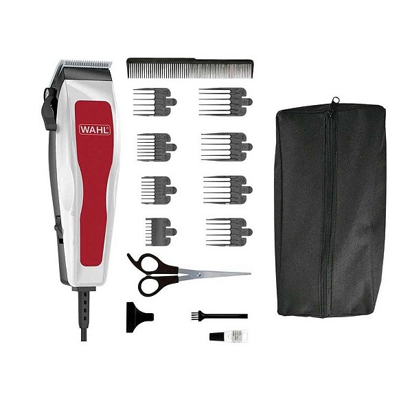 Kit Máquina de Corte Wahl 15 Peças Style Pro Branco 127V