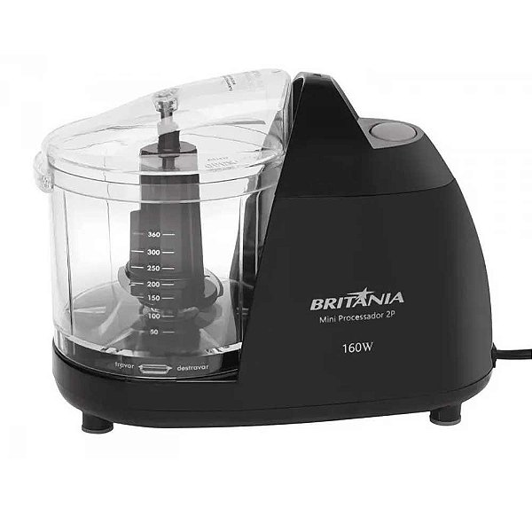Mini Processador de Alimentos Britânia 160W 2P Preto 220V