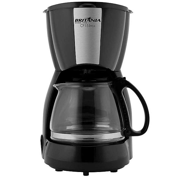 Cafeteira Britânia 15 Cafés 550W CP15 Inox Preto - 220V