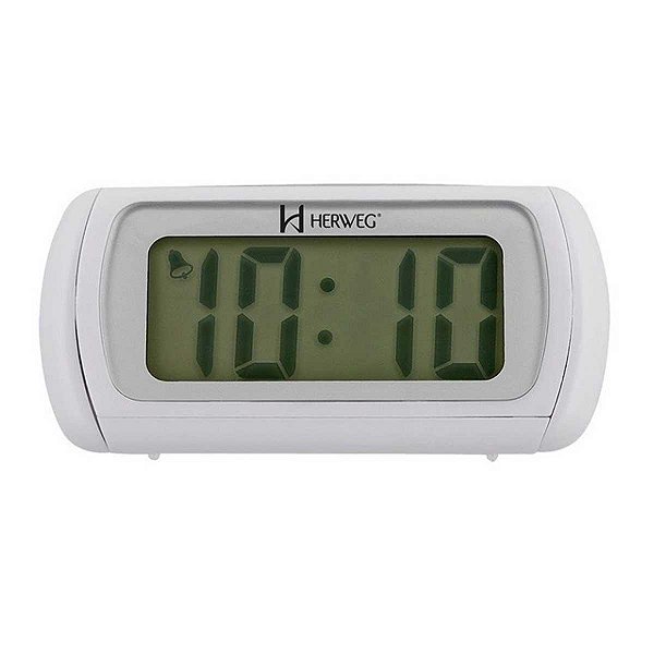 Relógio Despertador Herweg Digital 2916-021 Branco