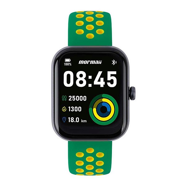 Smartwatch Mormaii Life Ultra MOLIFEUAL/8V Verde e Amarelo