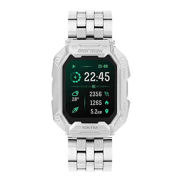 Smartwatch Mormaii Force Militar MOFORCEAK/7K Prata
