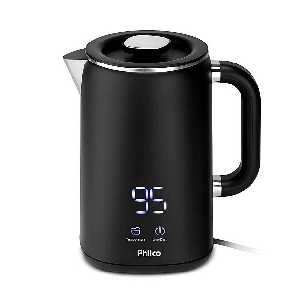 Chaleira Elétrica Digital Philco 1,8L PCH18B Preto 127V