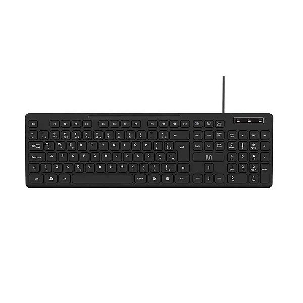 Teclado com Fio Multilaser TF400 Conexão USB TC144 Preto