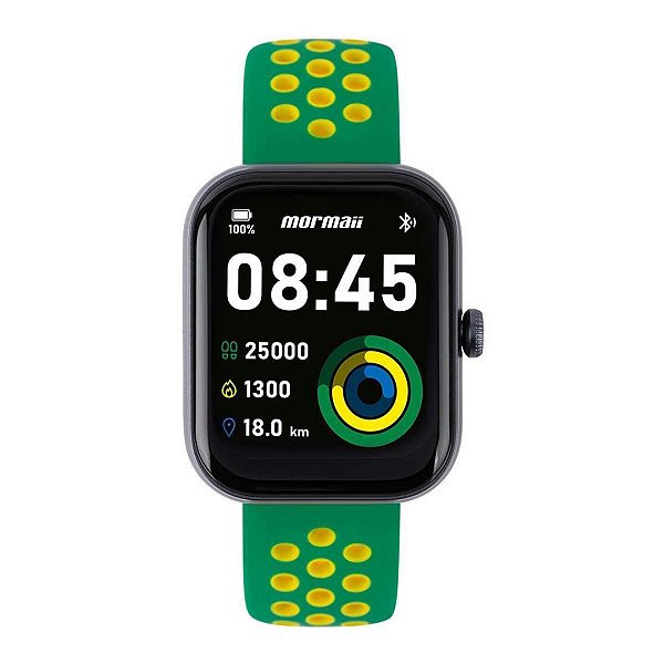 Smartwatch Mormaii Life Ultra Verde e Amarelo POSSUI AVARIAS