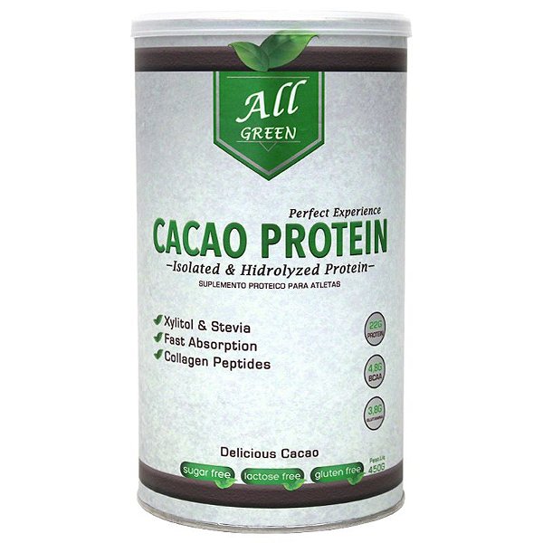 Cacao Protein ( 450g Isolada e Hidrolisada ) All Green Labs