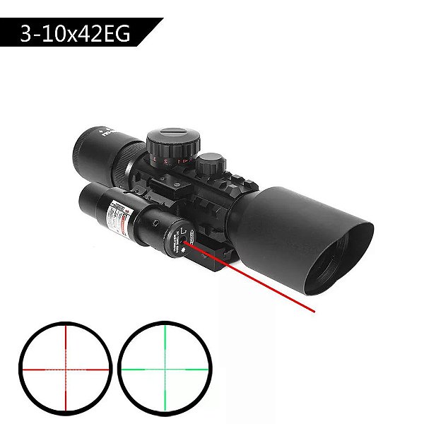 Acog com Laser 3-10x42EG Trilho 11/22MM