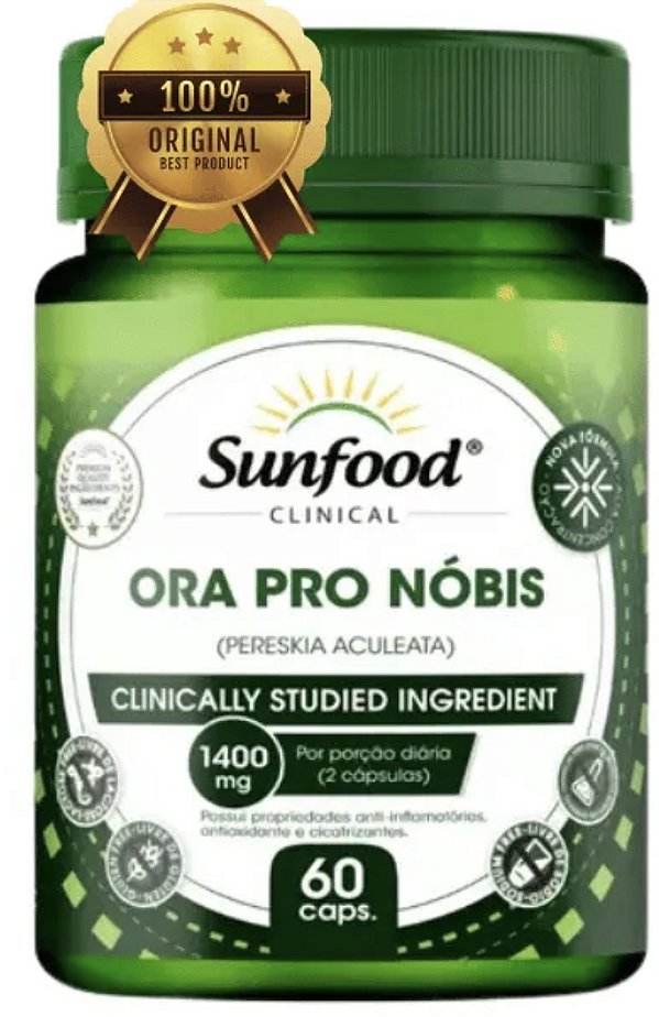 Ora Pro Nóbis 1400mg 60 Caps | Sunfood