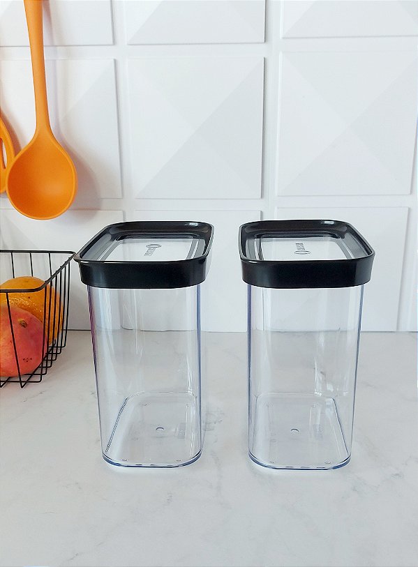 Conjunto 2 potes herméticos de 1500ml  Helsim