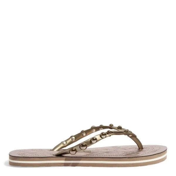 Chinelo Santa Lolla Flip Flop Borracha Prata Velho