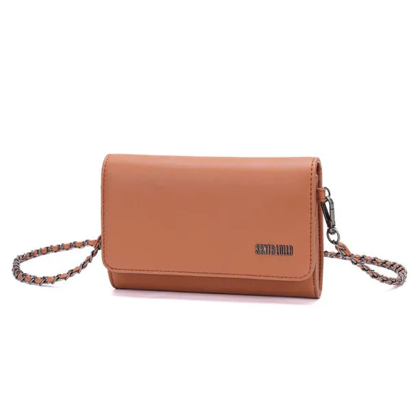 Bolsa Pequena Soft Caramelo Alça Transversal