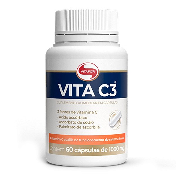 Vita C3 1000 mg (60 Cápsulas) - Vitafor