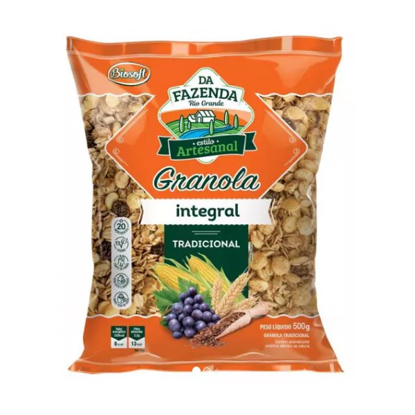 Granola Tradicional Integral (500g) - da Fazenda