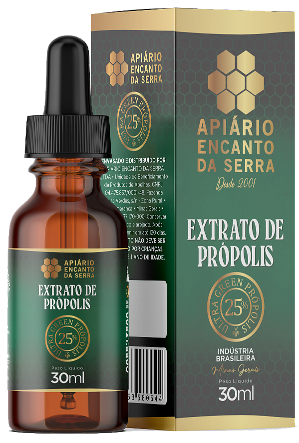 Extrato de Própolis Verde 30ml - 25% - ULTRA GREEN PROPOLIS