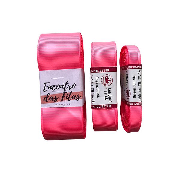 Fita Gorgorão Sanding Lisa Rosa 023 (Neon)