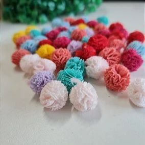 Pompom Renda (malha) 1,5m - 10 unidades sortidas