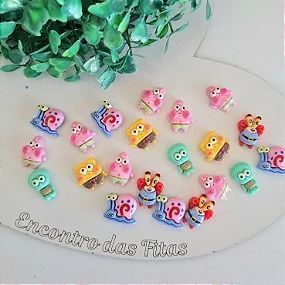 Aplique de Resina Bob Esponja e sua Turma - 10 und