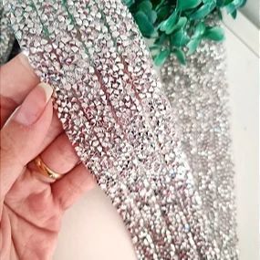 Manta de Strass- Prata - 1x40cm