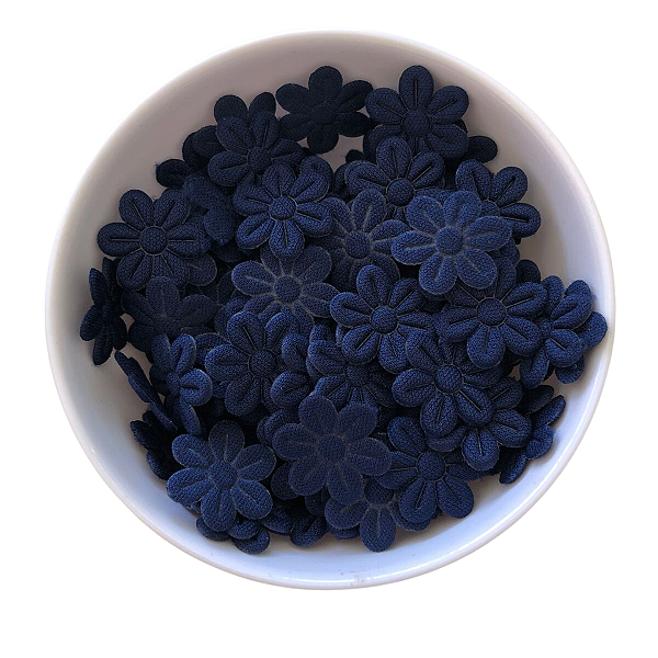 Flor Prensada -  Azul Marinho