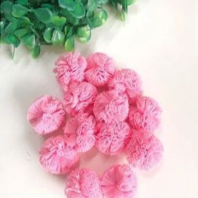 Pompom de Malha (Renda) - 2,5cm - Rosa Princesa