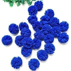 Pompom de Malha (renda) - 2,5cm - Azul Royal  - Unidade