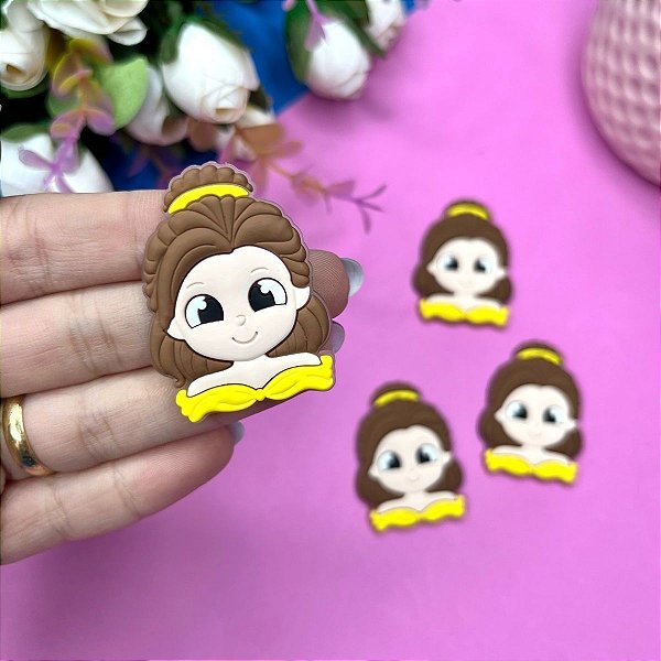 Aplique Emborrachado Princesa Bela Rostinho - Unidade