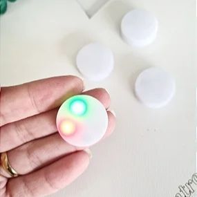 Botão de Led com Capa Branca - Unidade