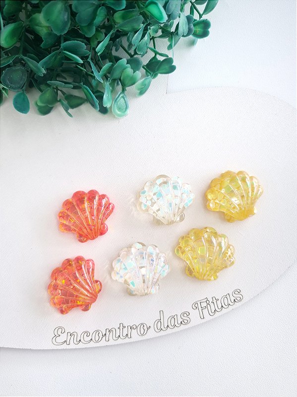 Aplique de Acrílico Concha do Mar - Unidade