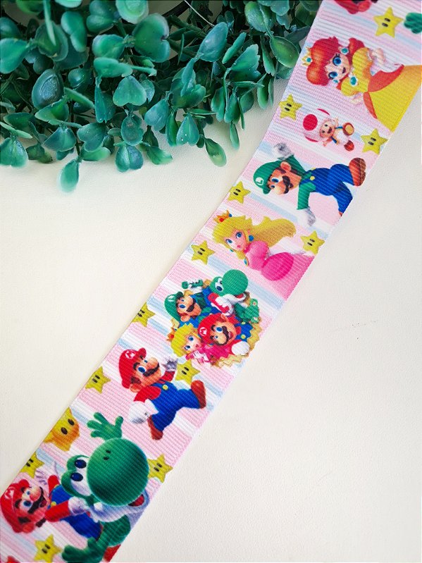 Fita Estampada Sakura Fitas 38mm - Turma do Mario