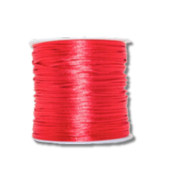 Fio de Seda 1mm (rabo de rato) - Vermelho