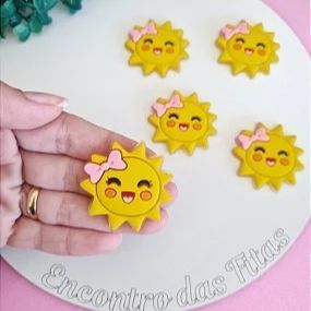Aplique Emborrachado Sol - Unidade