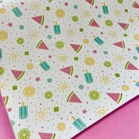 Lonita de Courino Branco com Frutas 25x40cm