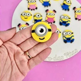 Aplique Emborrachado Minions Rostinho Carl - Unidade