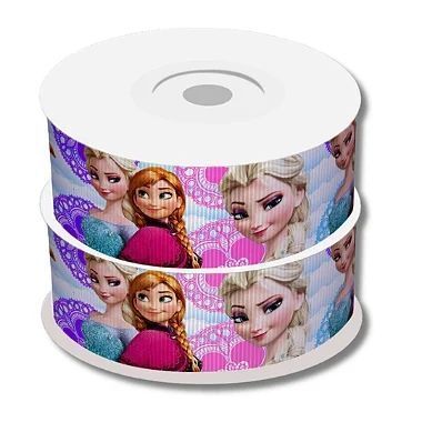 Fita de Gorgorão Estampada Sakura 38mm Frozen - metro
