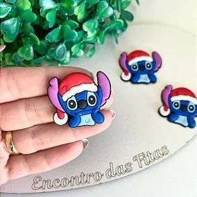 Aplique Emborrachado Stitch Natal - Unidade