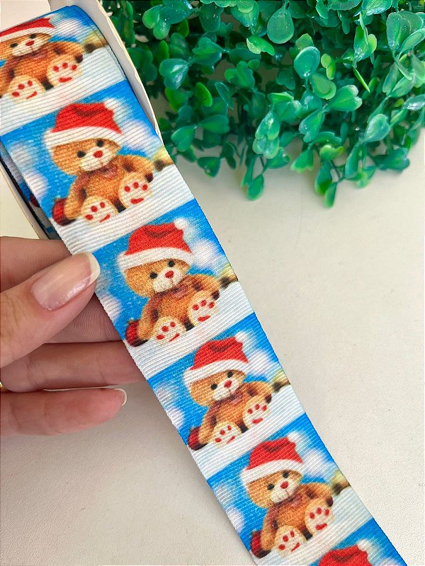 Fita de Gorgorão Estampada 38mm Art Fitas - Pet Natal