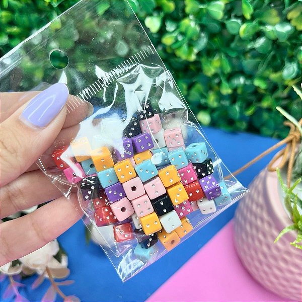 Entremeio Passante Dadinhos Coloridos 20g