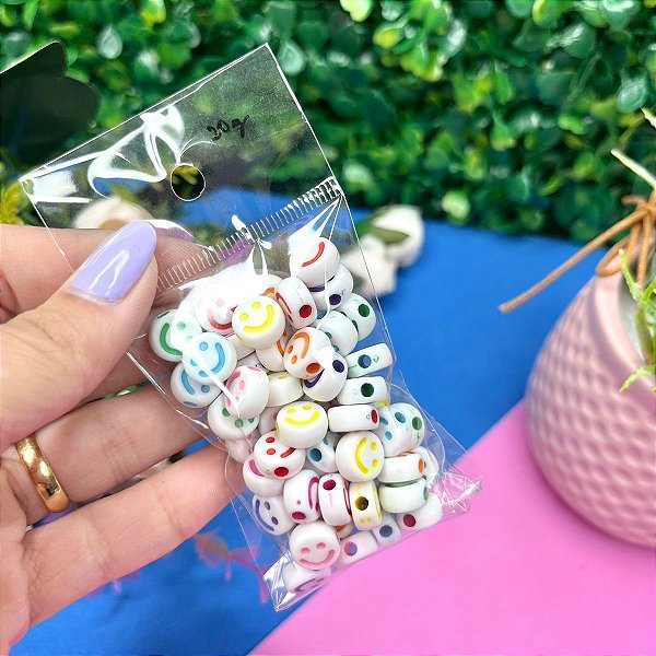 Entremeio Passante Smile Branco Colorido 20g