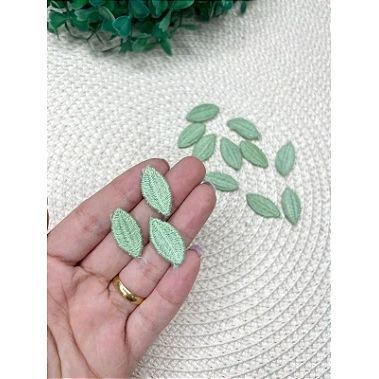 Folha de Tecido Verde Claro 2cm - Unidade