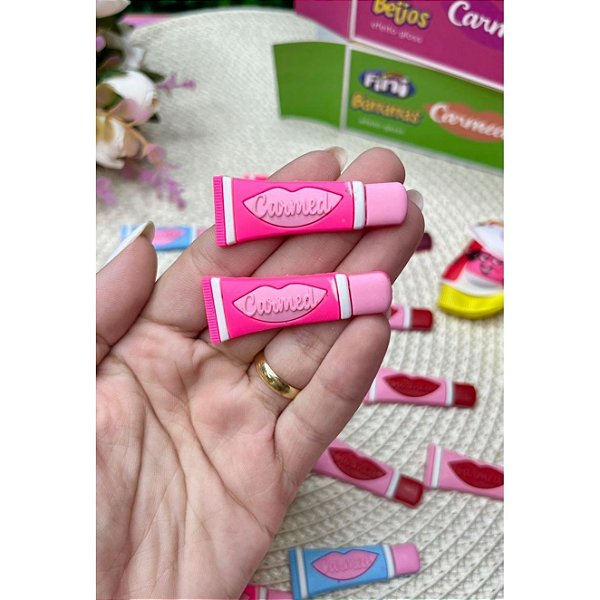 Aplique Emborrachado Batom Carmed - Rosa - Unidade