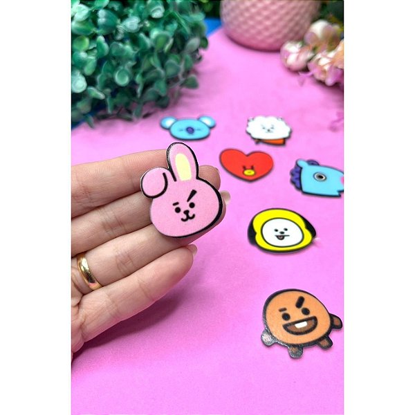 Aplique de Acrílico Fino BTS Rostinho Cooky (JK) - Unidade
