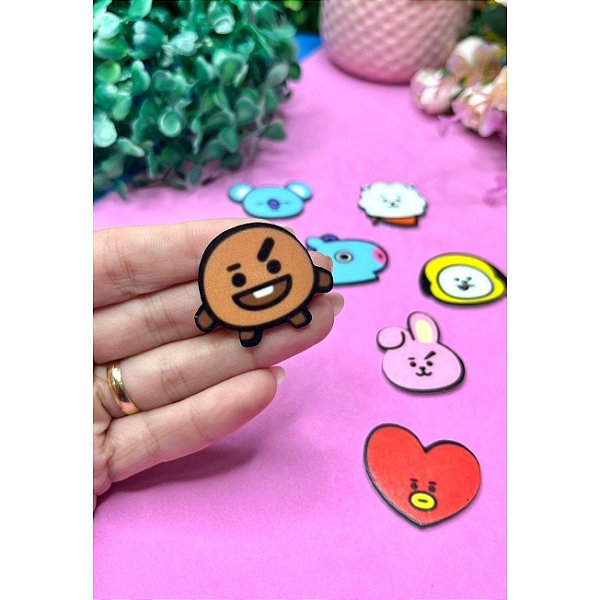 Aplique de Acrílico Fino BTS Rostinho Shooky (Suga) - Unidade