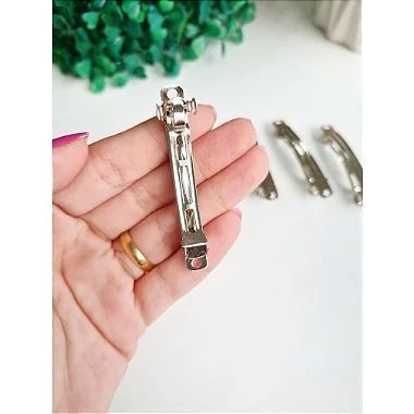 Presilha Prata de 6cm - 10 Unidades
