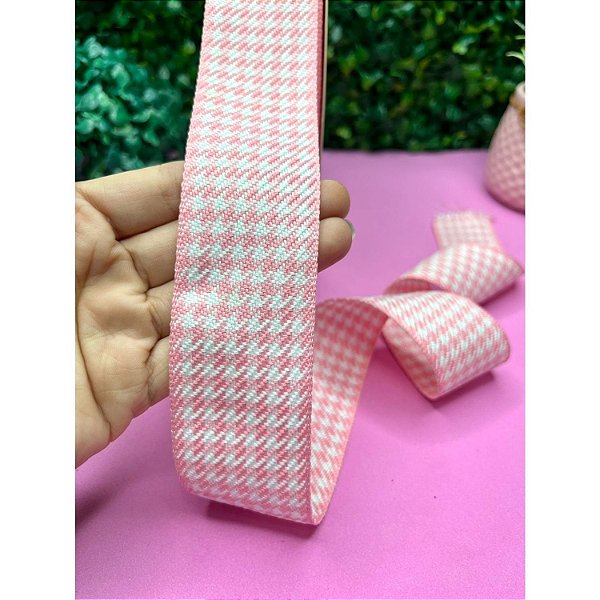 Fita Importada Pied de Poulé Rosa 38mm - Metro