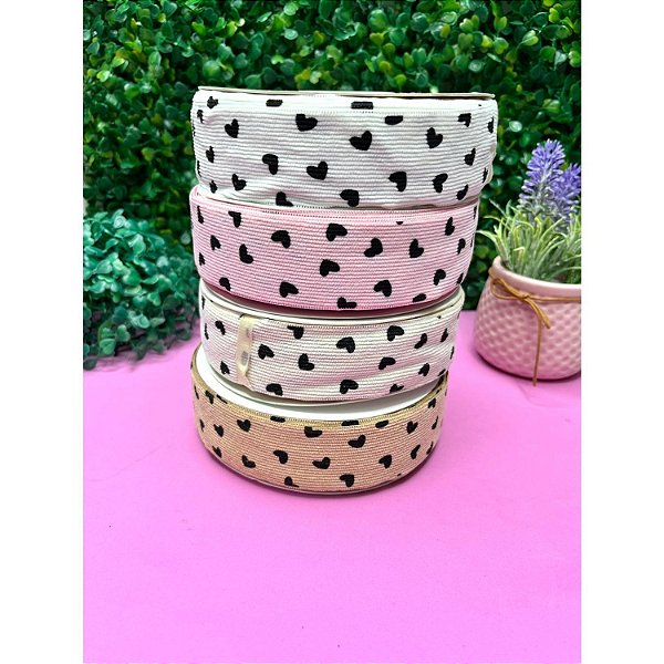 FITA IMPORTADA VELUDO COTELE COM CORACAO 38MM - METRO