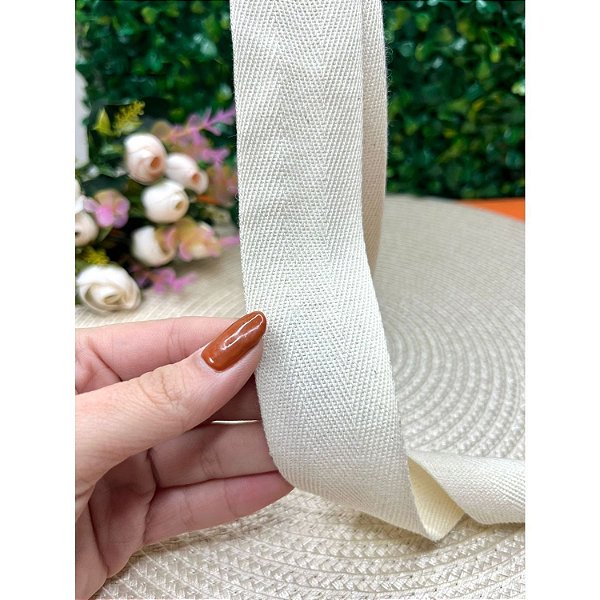 Fita Cadarço Cor Cru 35mm - Metro