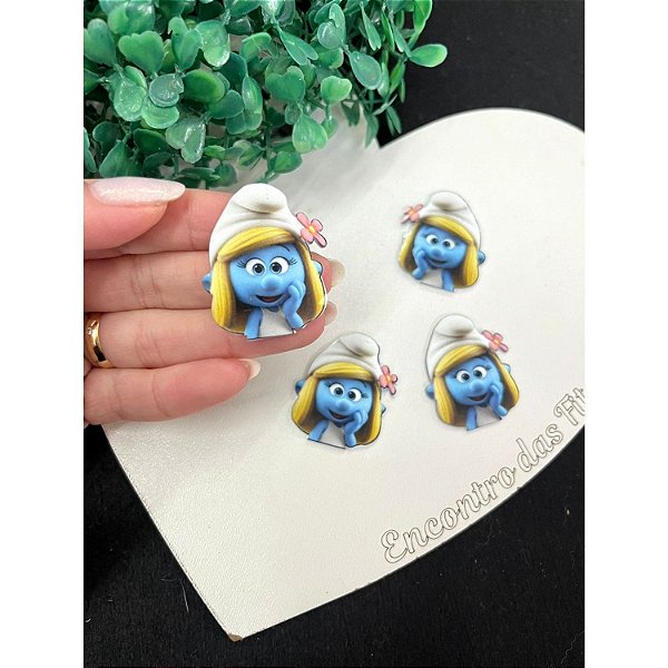 Aplique de Acrílico Smurfs Menina  - Unidade
