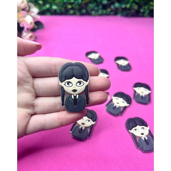 Aplique Emborrachado Halloween Wandinha - Unidade