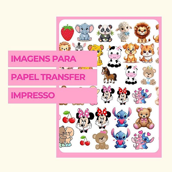Folha de Imagens em Papel Transfer