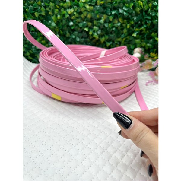 Tira de Verniz Rosa bebê 10mm - Metro